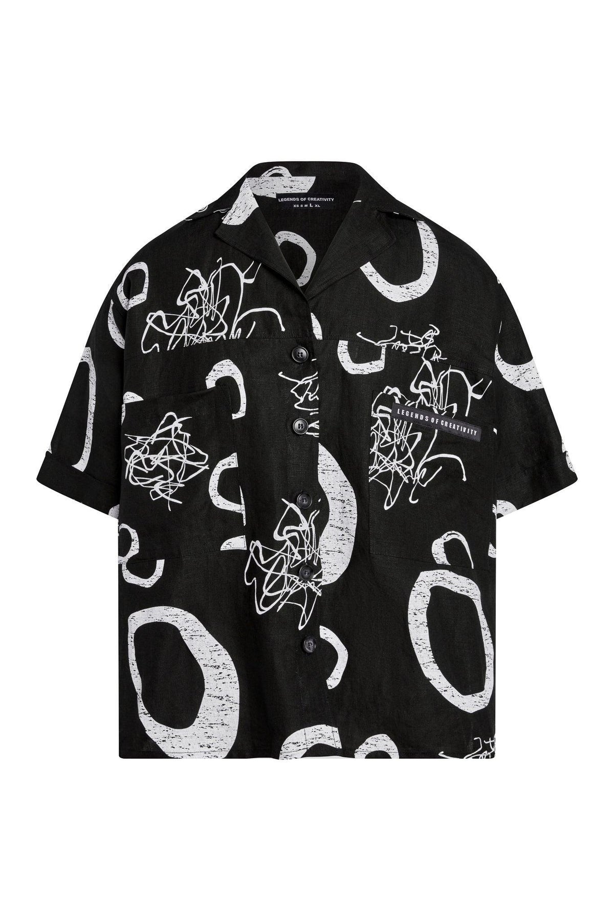 Jackson Abstract Print Camper Shirt - Legends of Creativity