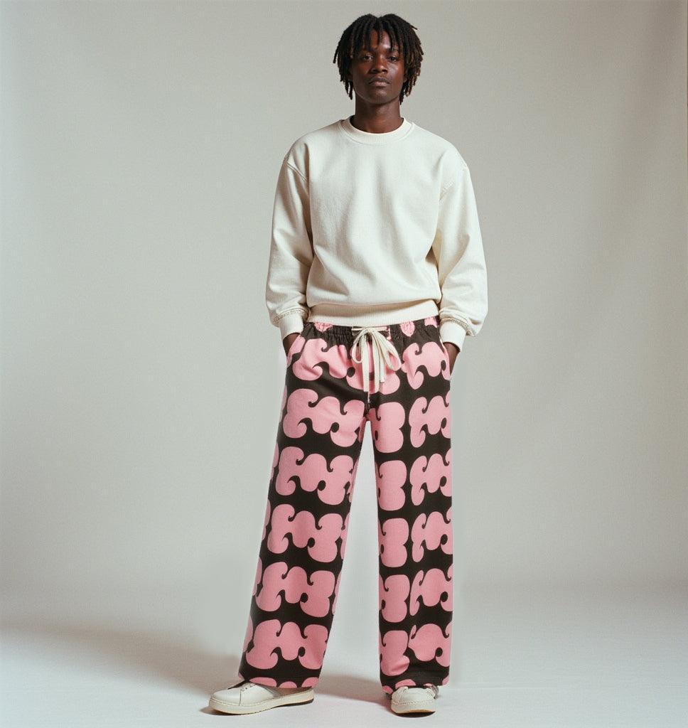 Bowie Joker Print Baggy Pants - Legends of Creativity