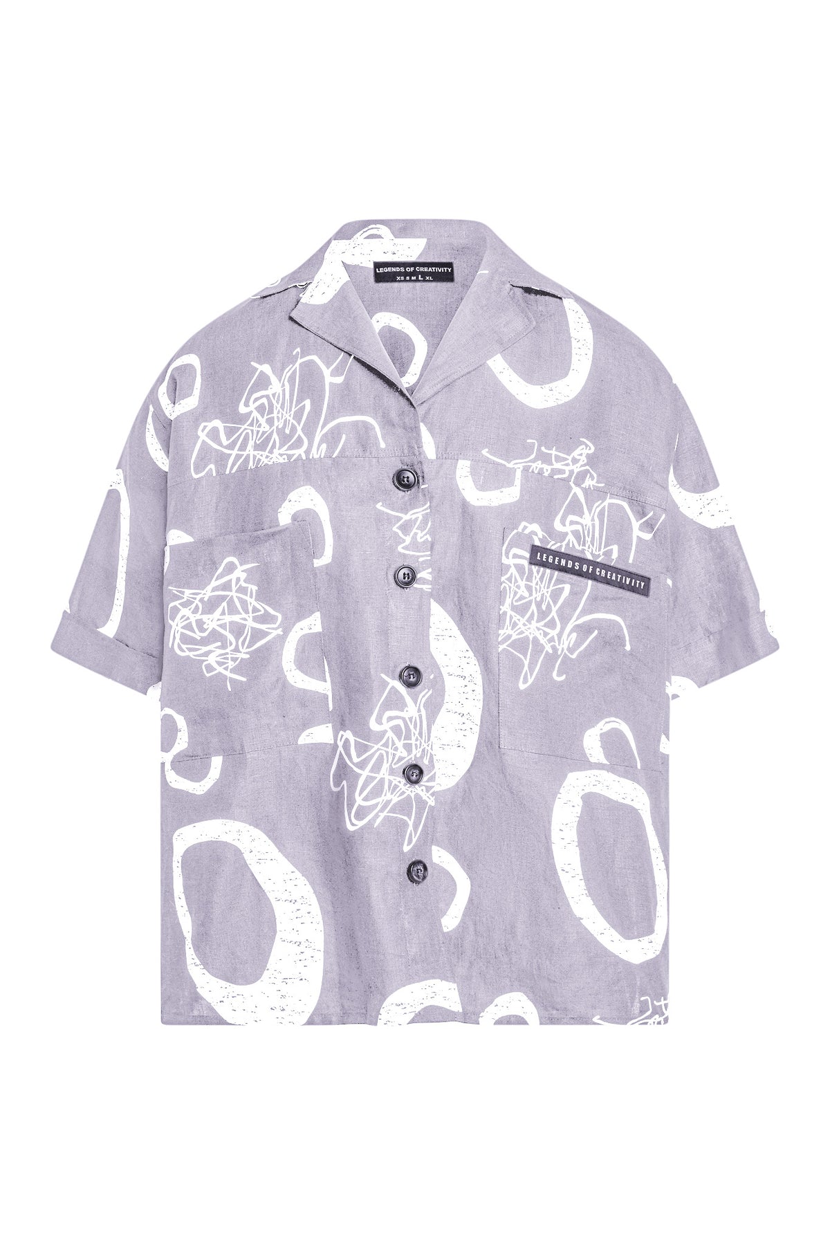 Jackson Abstract Print Linen Camper Shirt-Limited Edition