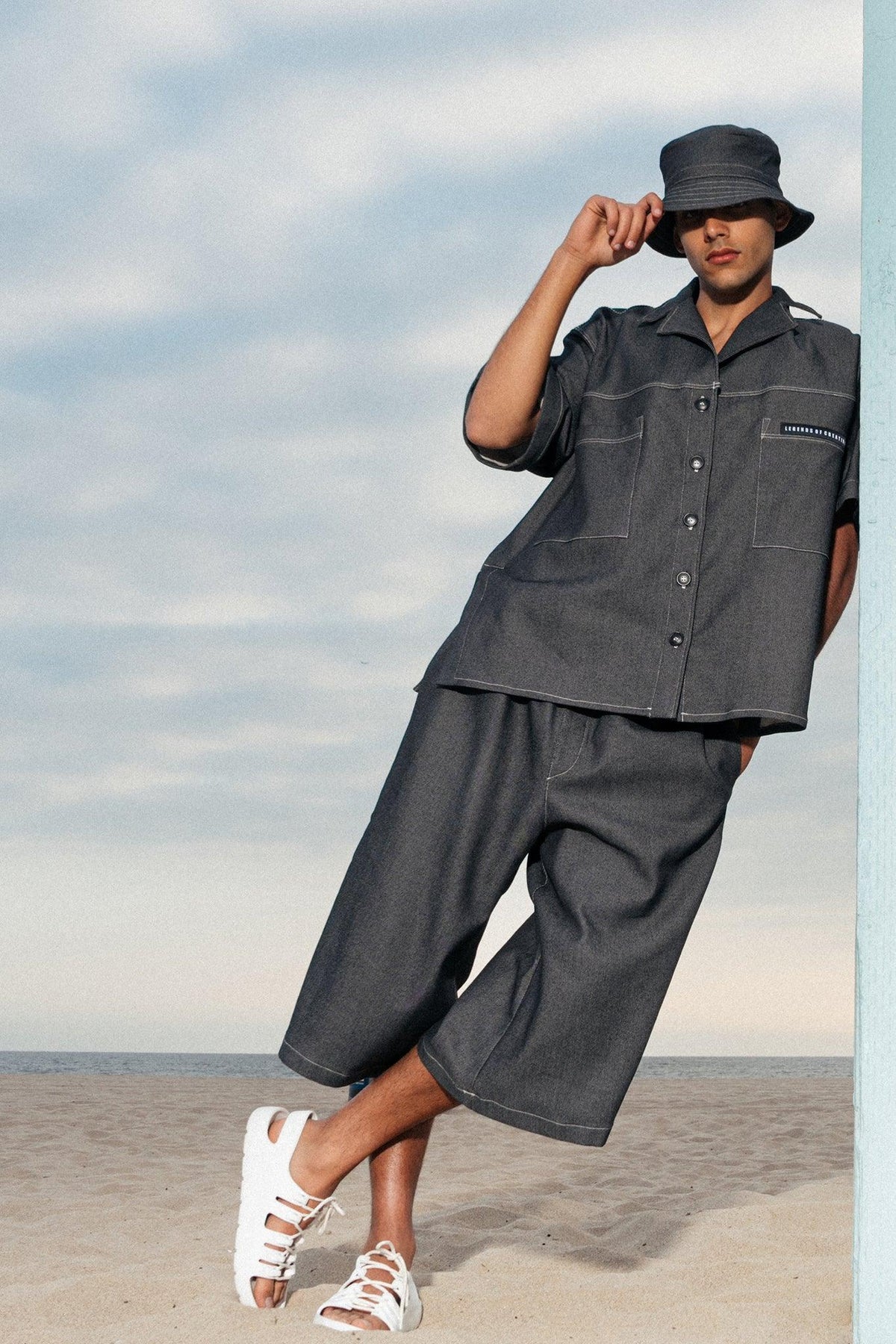 Bowie Denim Baggy Shorts - Luxury Oversized Fit - Legends of Creativity