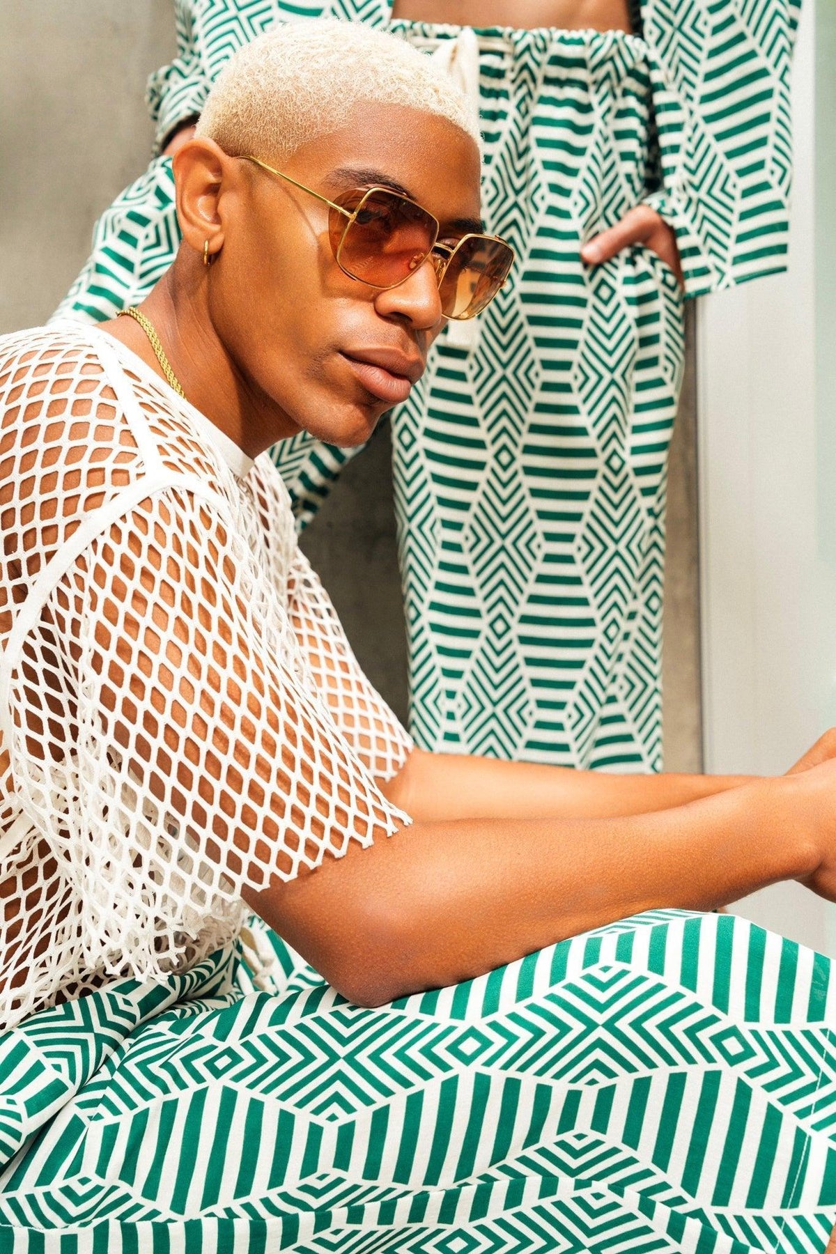 Bowie Printed Linen Baggy Shorts - Legends of Creativity