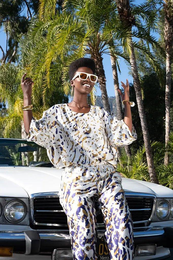 James Abstract Animal Short Sleeve Top - Legends of Creativity