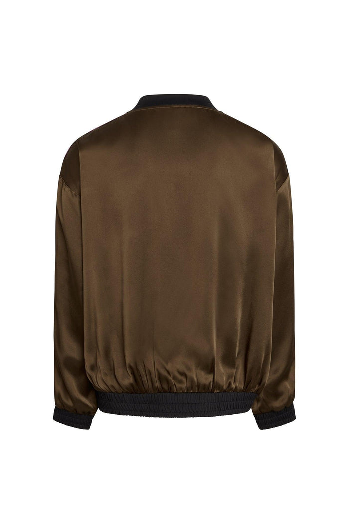 Presley Two-Tone Silk Bomber Jacket - Legends of Creativity