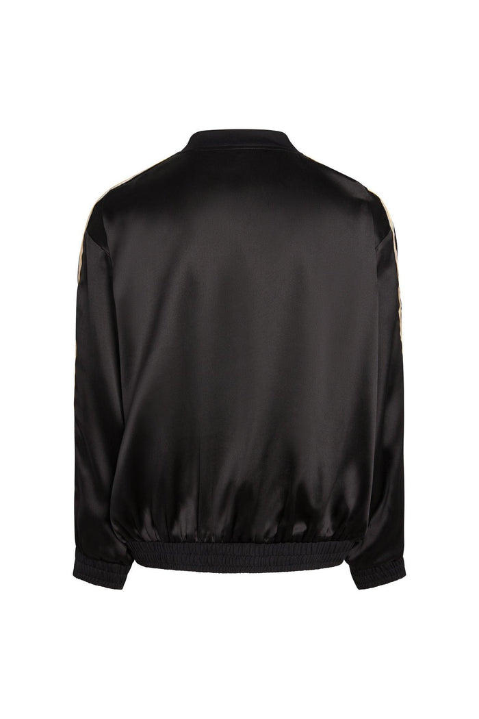 Presley Two-Tone Silk Bomber Jacket - Legends of Creativity