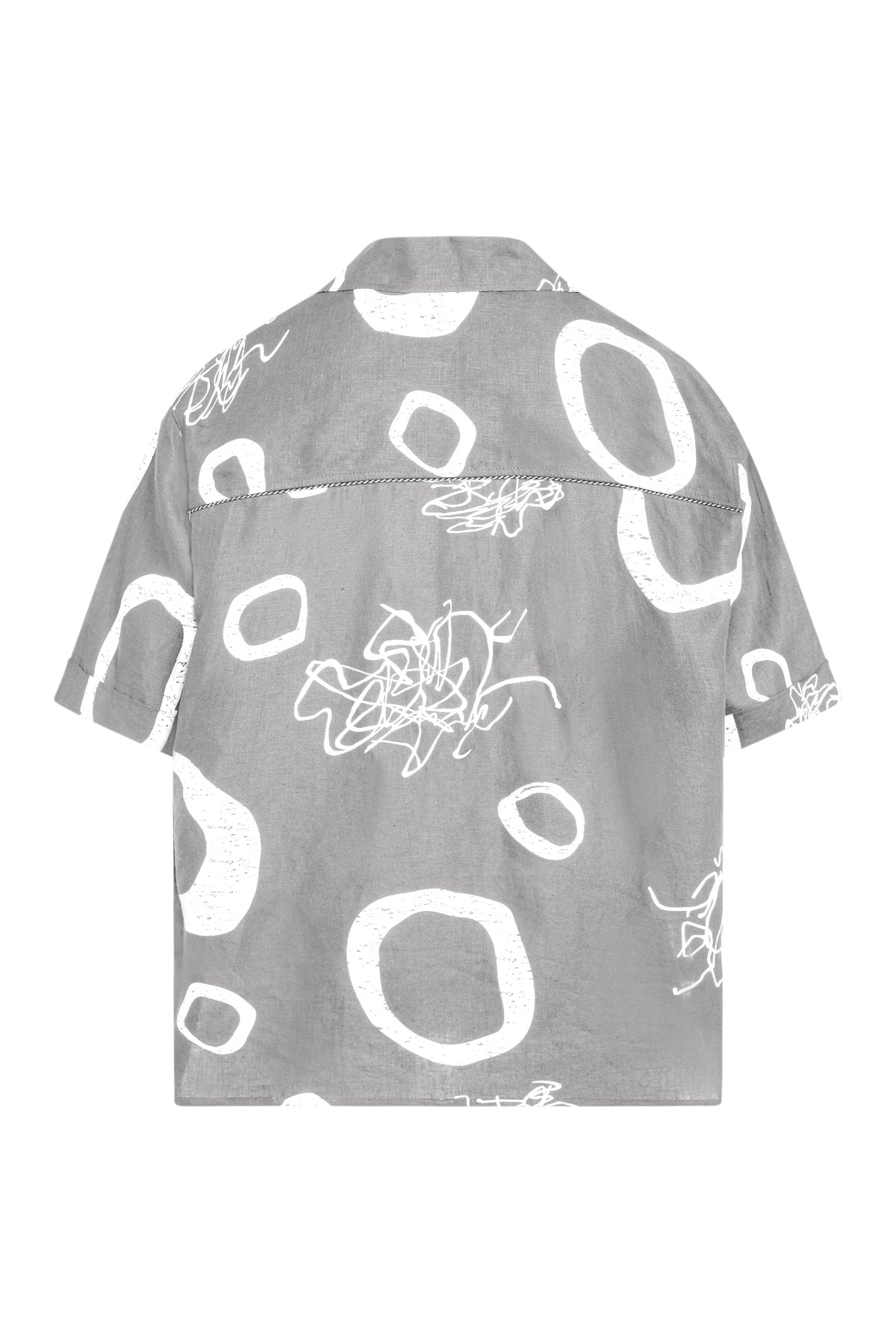 Jackson Abstract Print Linen Camper Shirt