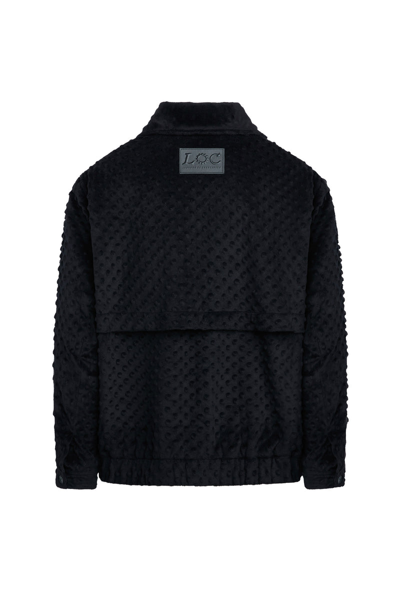 Hendrix Dimple Funnel Neck Jacket Black Back - Legends of Creativity