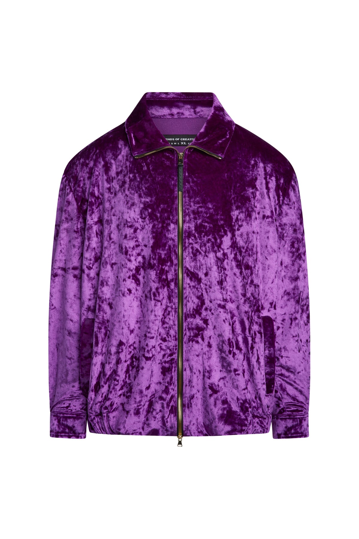  Hendrix Velvet Funnel Neck Jacket Purple - Legends of Creativity