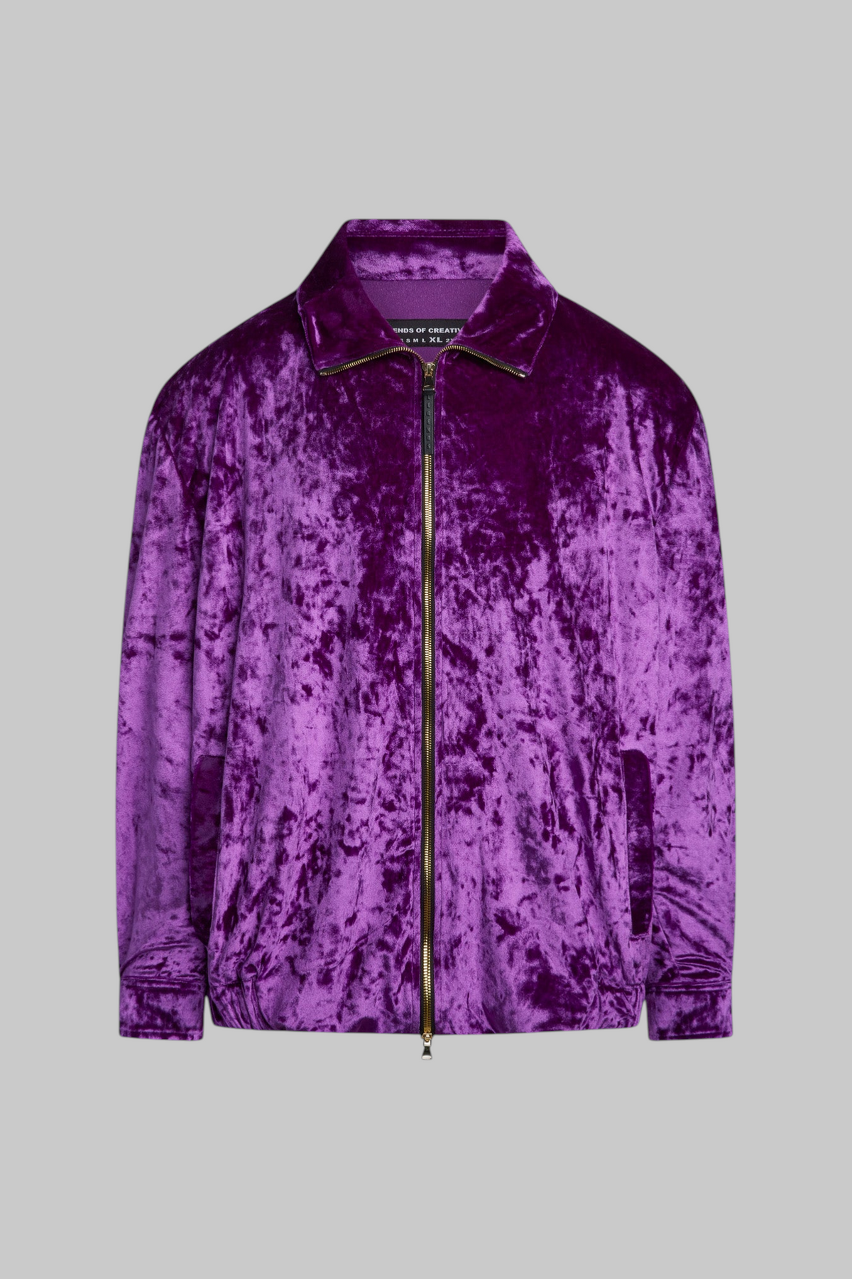Hendrix Velvet Funnel Neck Jacket Purple - Legends of Creativity