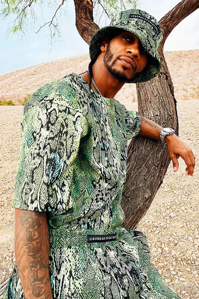 Fela Python Print Short Sleeve Top - Legends of Creativity