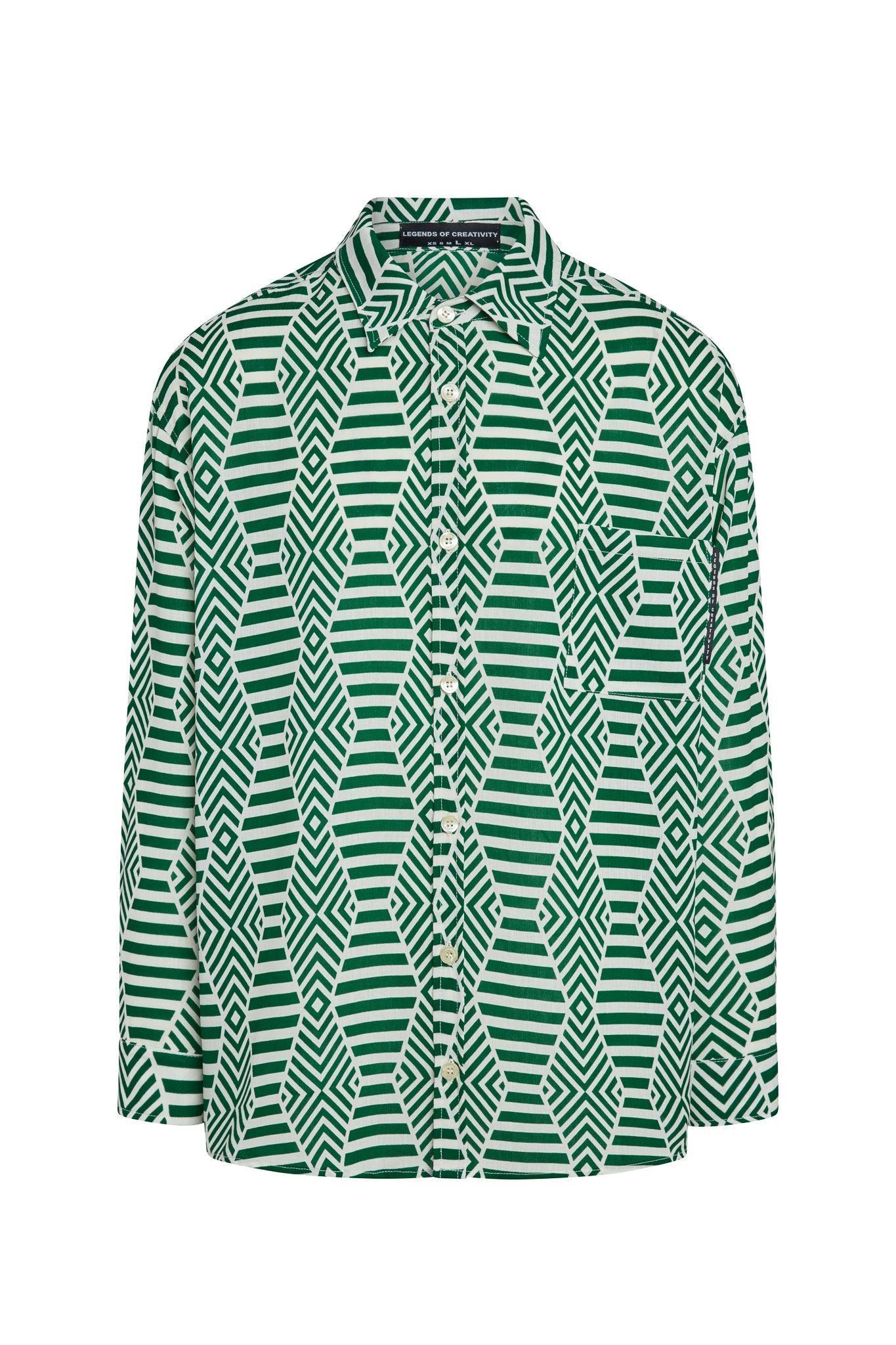 Franklin Printed Linen Long Sleeve Shirt – Legends of Creativity