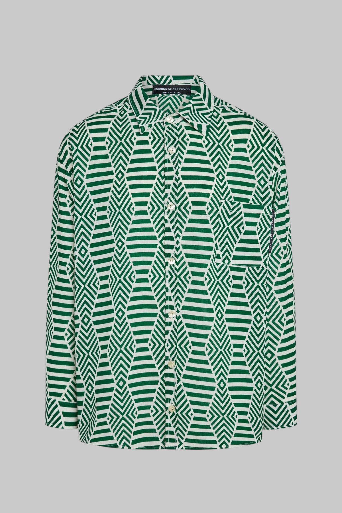 Franklin Printed Linen Long Sleeve Shirt - Legends of Creativity