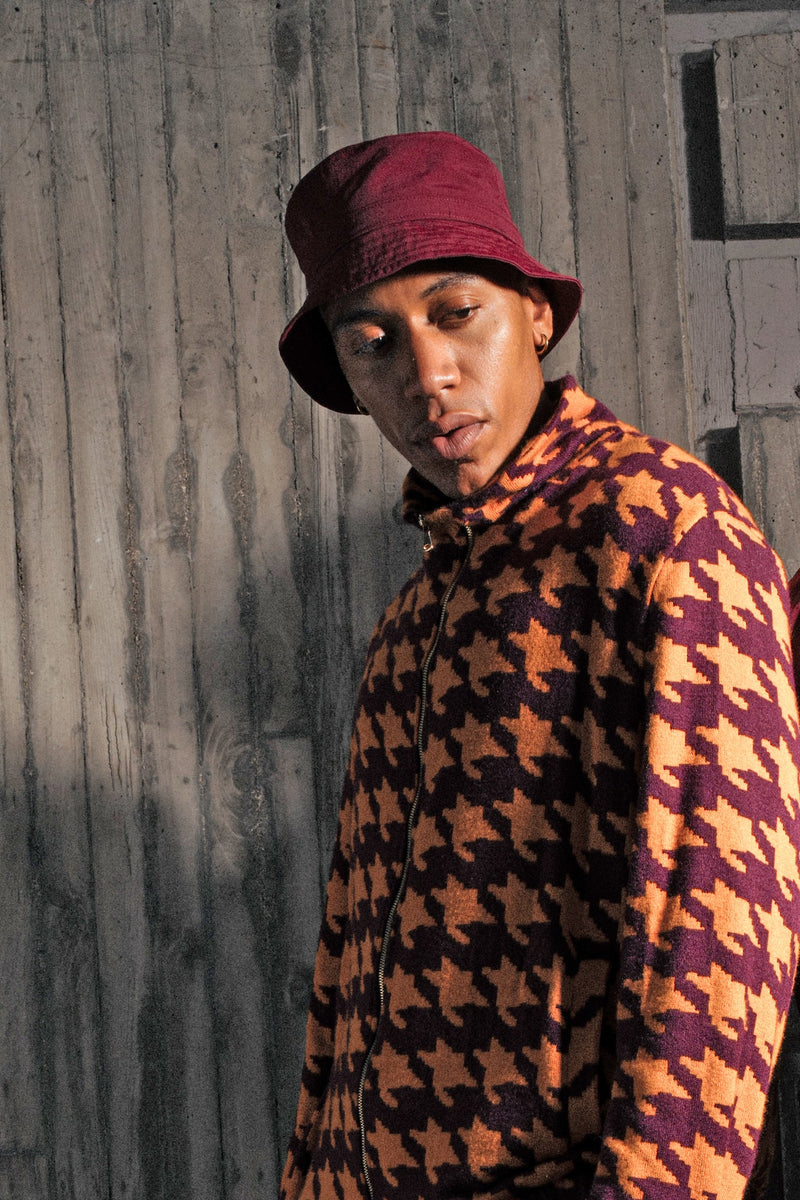 Hendrix Knit Jacquard Funnel Neck Jacket - Legends of Creativity