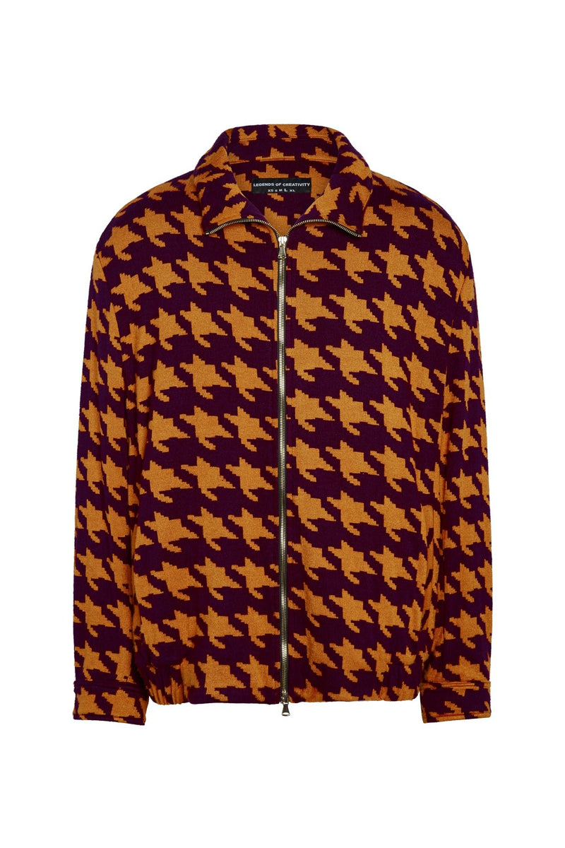 Hendrix Knit Jacquard Funnel Neck Jacket - Legends of Creativity