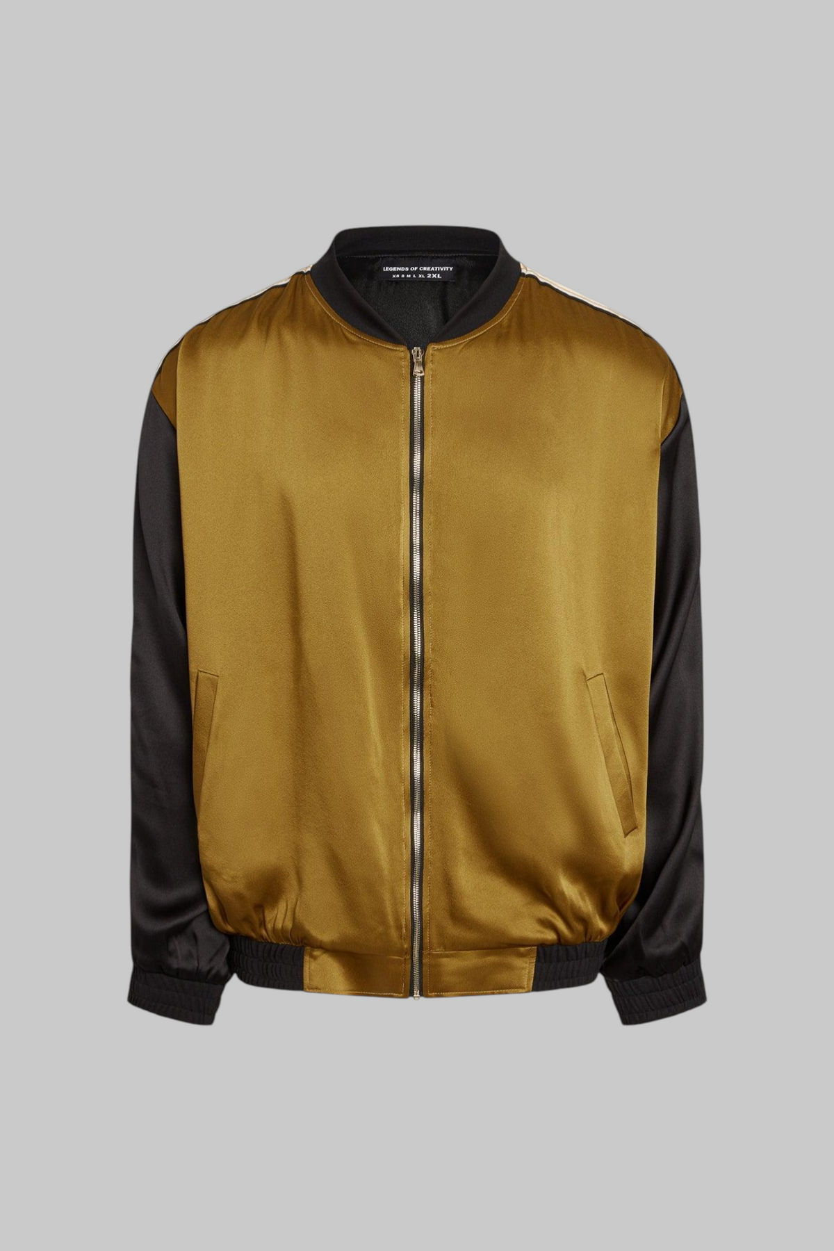 Presley Two-Tone Silk Bomber Jacket - Legends of Creativity